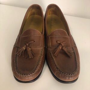 Cole Haan Brown Nike Air Leather Tassel Loafers